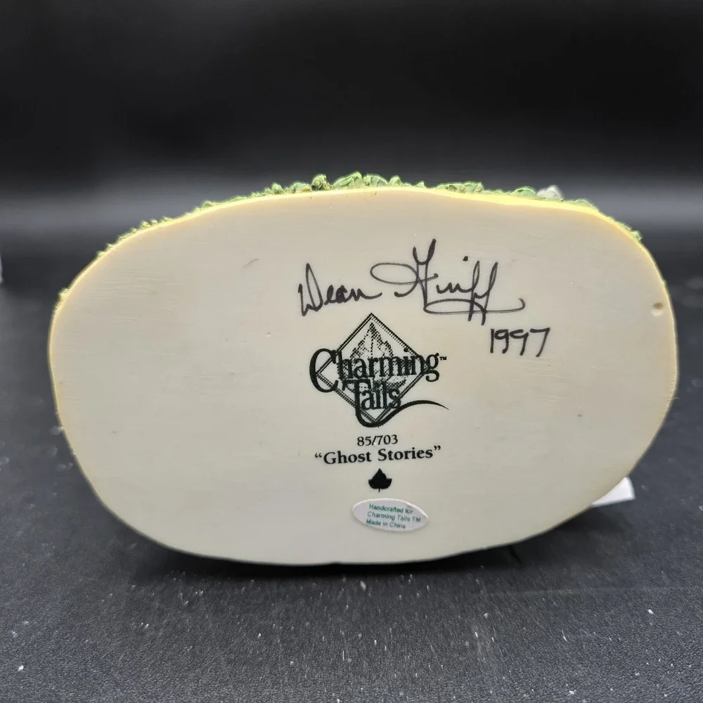 Charming Tails Ghost Stories w/‎ Box Pumpkin Halloween Signed Numbered